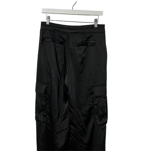 SANCTUARY WOMENS SIZE 25 EVE MID RISE SATIN CARGO PANTS BLACK NEW - Picture 10 of 14